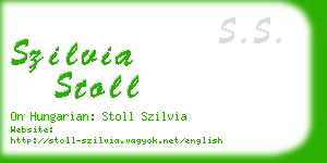 szilvia stoll business card